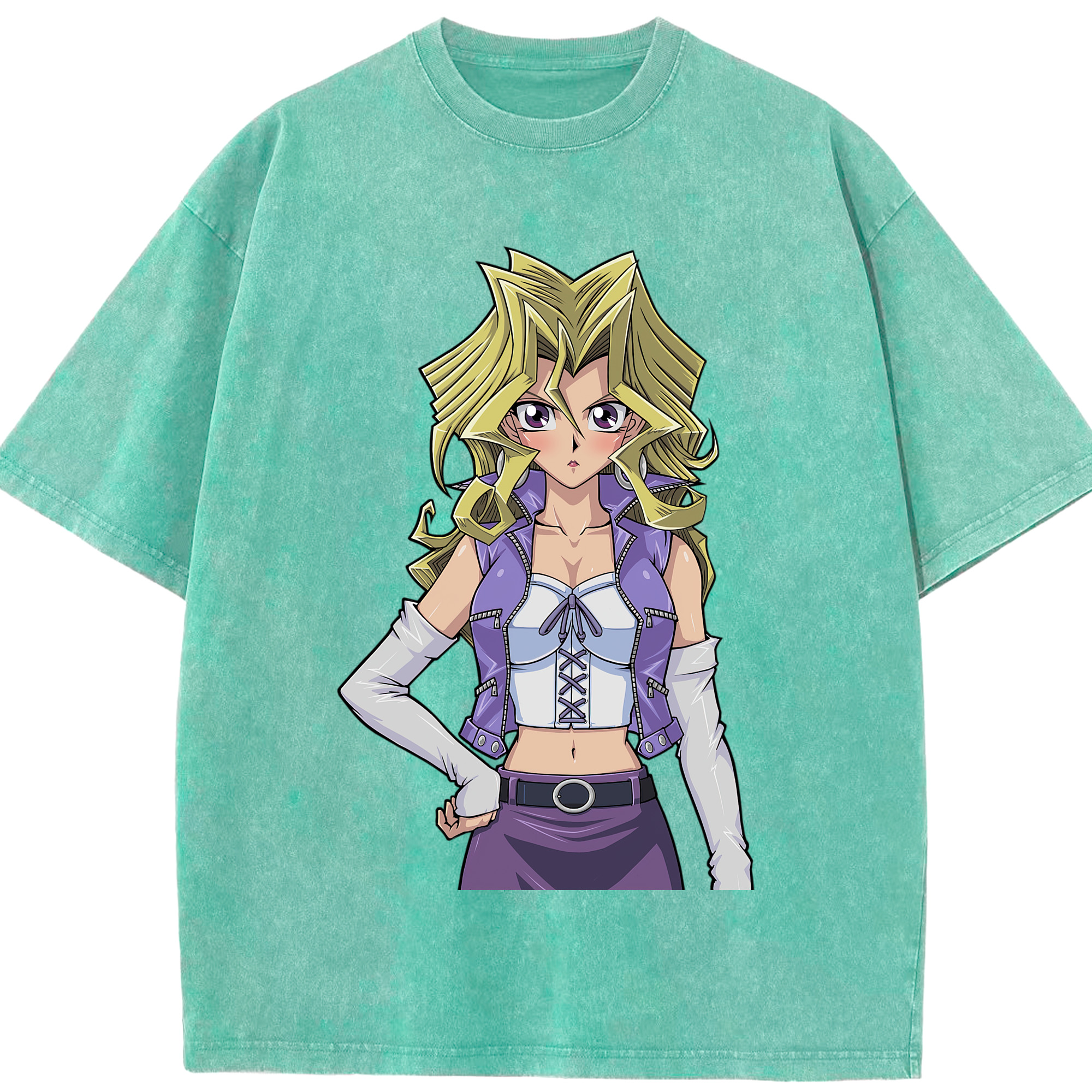 （画像用） 遊☆戯☆王 Yu-Gi-Oh! 綿100% ヴィンテージ風 半袖Tシャツ（フロントプリント）